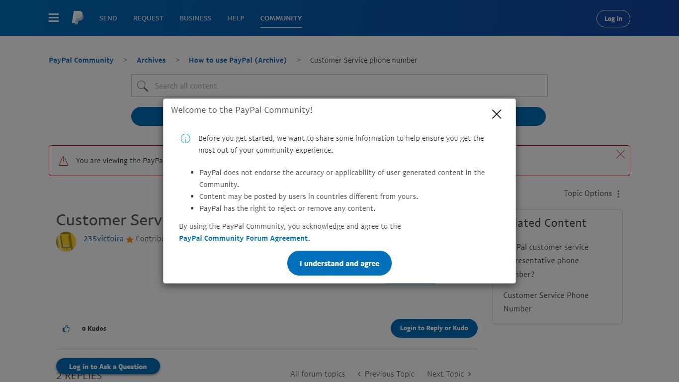 Customer Service phone number - PayPal Community